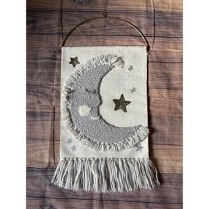 Pottery Barn Kids Moon and Stars Hanging Fabric Wall Decor